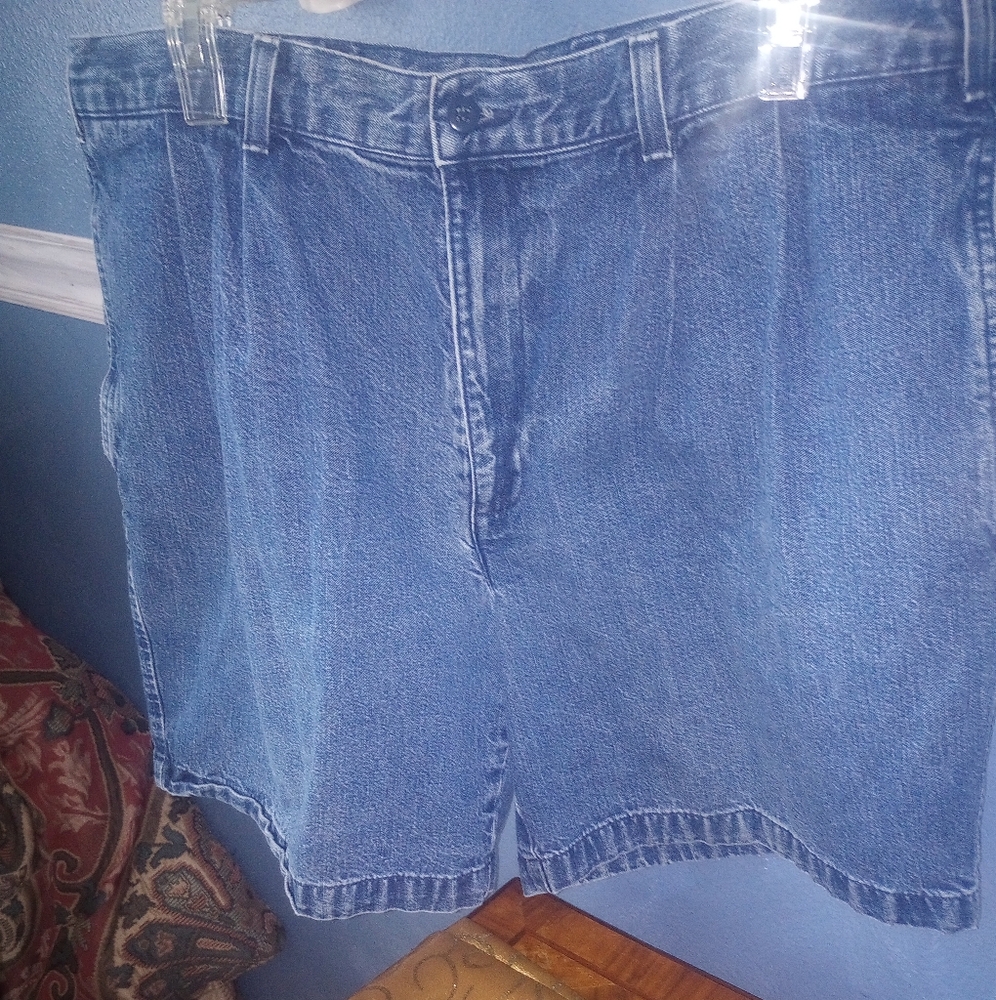 Dockers Blue Men Jean Shorts Relaxed Fit Medium Wash